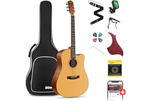 Donner 41” Acoustic Guitar Bundle for Beginners Adults with Online Lesson, 4/4 Full Size Steel Acustica Guitarra with Gig Bag