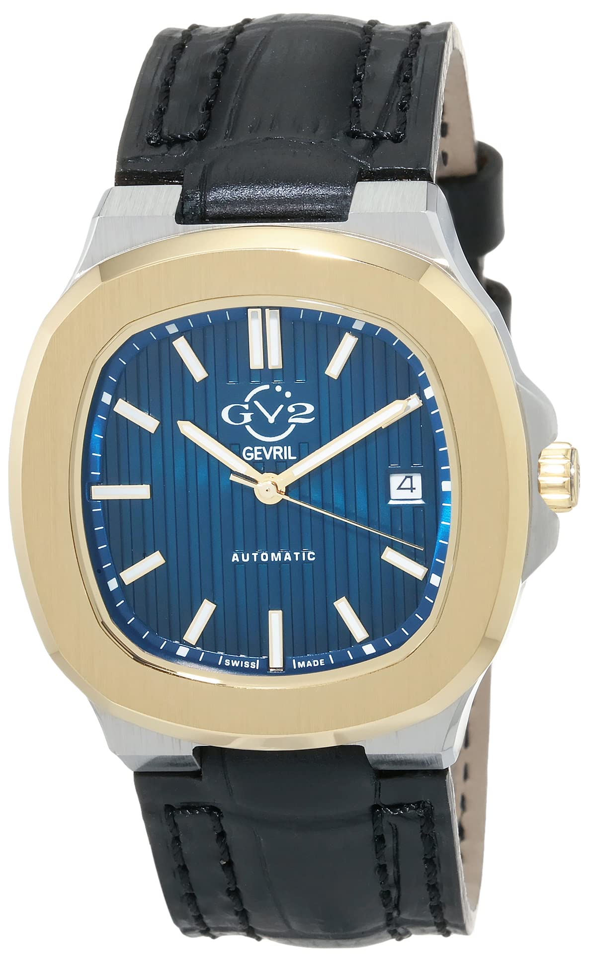 Photo 1 of GV2 Men's Swiss Automatic Watch from The Potente Collection, Genuine Hand Made Italian Leather Strap