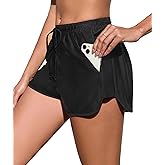 Urchics Womens Swim Shorts High Waisted Board Shorts UPF50+ Liner Quick Dry Beach Swimming Short with Pockets