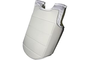 Hi.FANCY Premium Karate Chest Guard Rib Armour for Taekwondo Muay Thai Enhanced Safety Performance, White XS, 1Set