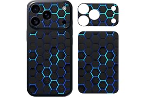 Skin Wrap for iPhone 17 Pro Max, Protective Film Sitcker Cover for Camera, Ultra Thin Vinyl Decal for Phone Back (Honeycomb D