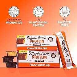 Munk Pack 15g Probiotic Protein Bars - 1g Sugar, 4g