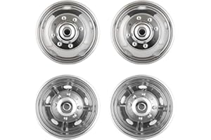 Puermto 19.5" 8 Lug 5 Hand Hole Wheel Simulators,Front Rear Polished Stainless Steel 4pcs Bolt On Wheel Cover Hupcaps fit for 1999-2002 Ford F450 F550 Super Duty 19F8