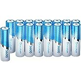 Dracutum 3600mWh Rechargeable Lithium AA Batteries, 16 Pack High Capacity 1.5V Constant AA Li-ion Rechargeable Batteries Comp