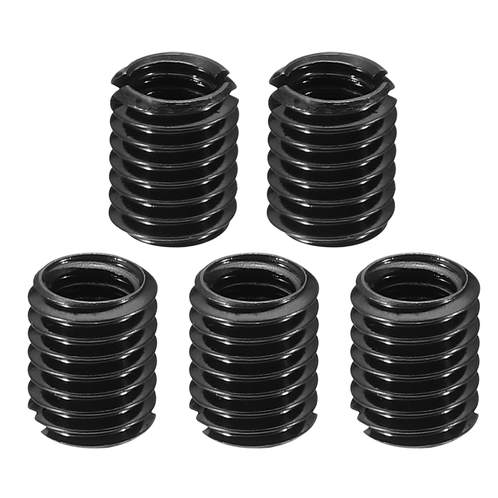 PATIKIL Grade 8.8 Carbon Steel Threaded Repair Insert Nut, 5pcs M6x1 Female to M8x1.25 Male High Strength Screw Sleeve Inserts Reducing Adapter Reducer 10mm