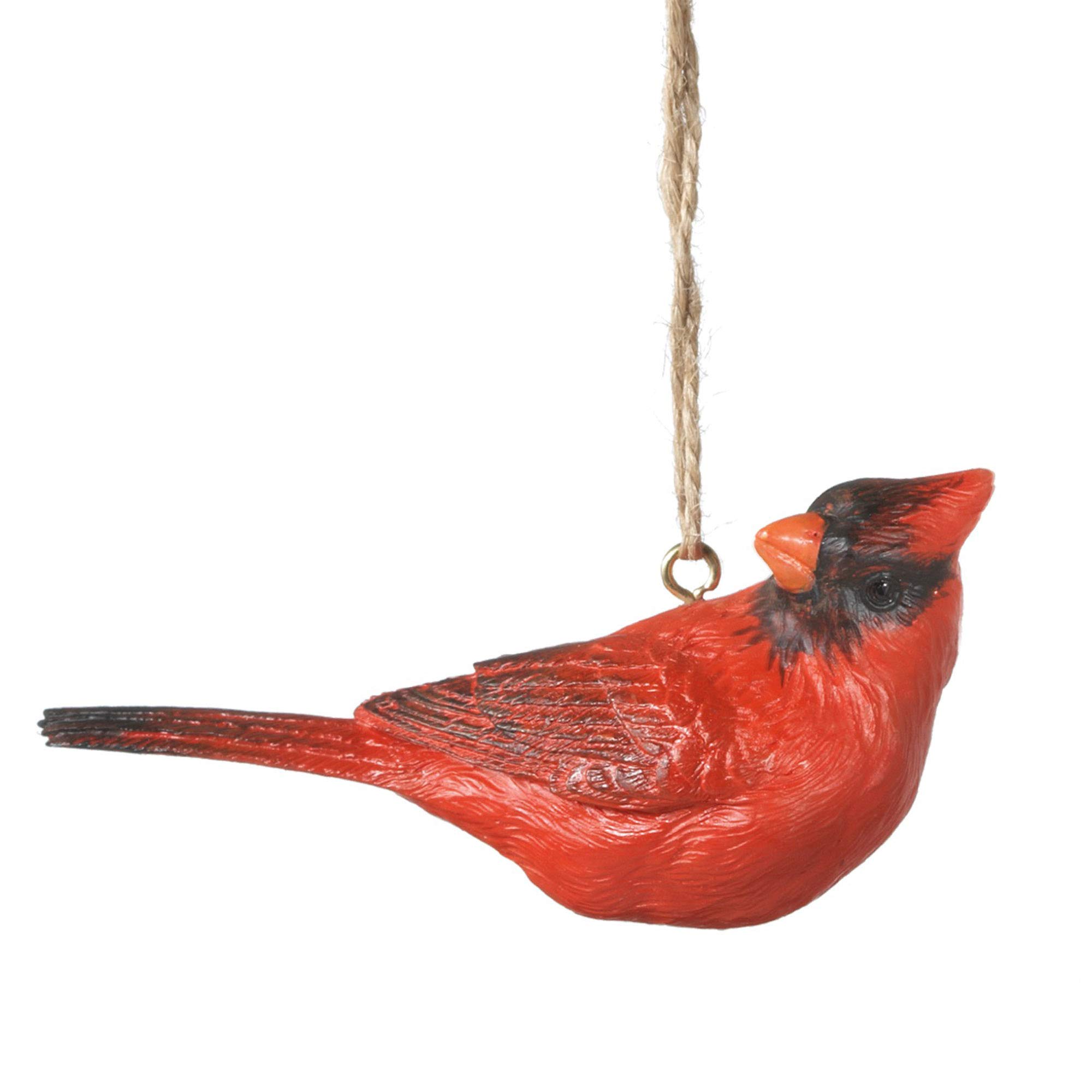 Midwest-CBK Classic Red Cardinal Bird Resin Stone Christmas Tree Ornament