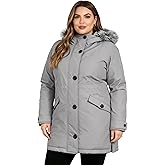 wantdo Plus Size Winter Coats for Women Thick Parka Jacket with Hood
