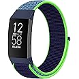 AVOD Nylon Watch Bands Compatible with Fitbit Charge 4/Charge 3/SE, Soft Replacement Wristband Breathable Sport Strap with Band for Women Men
