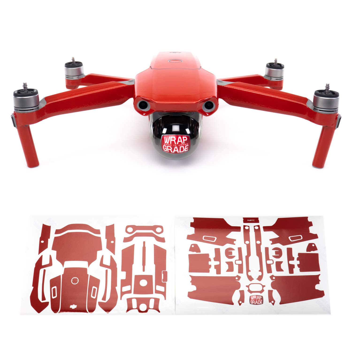 Wrapgrade Main Unit Skin Compatible with DJI Mavic Air 2 (SUPER RED)