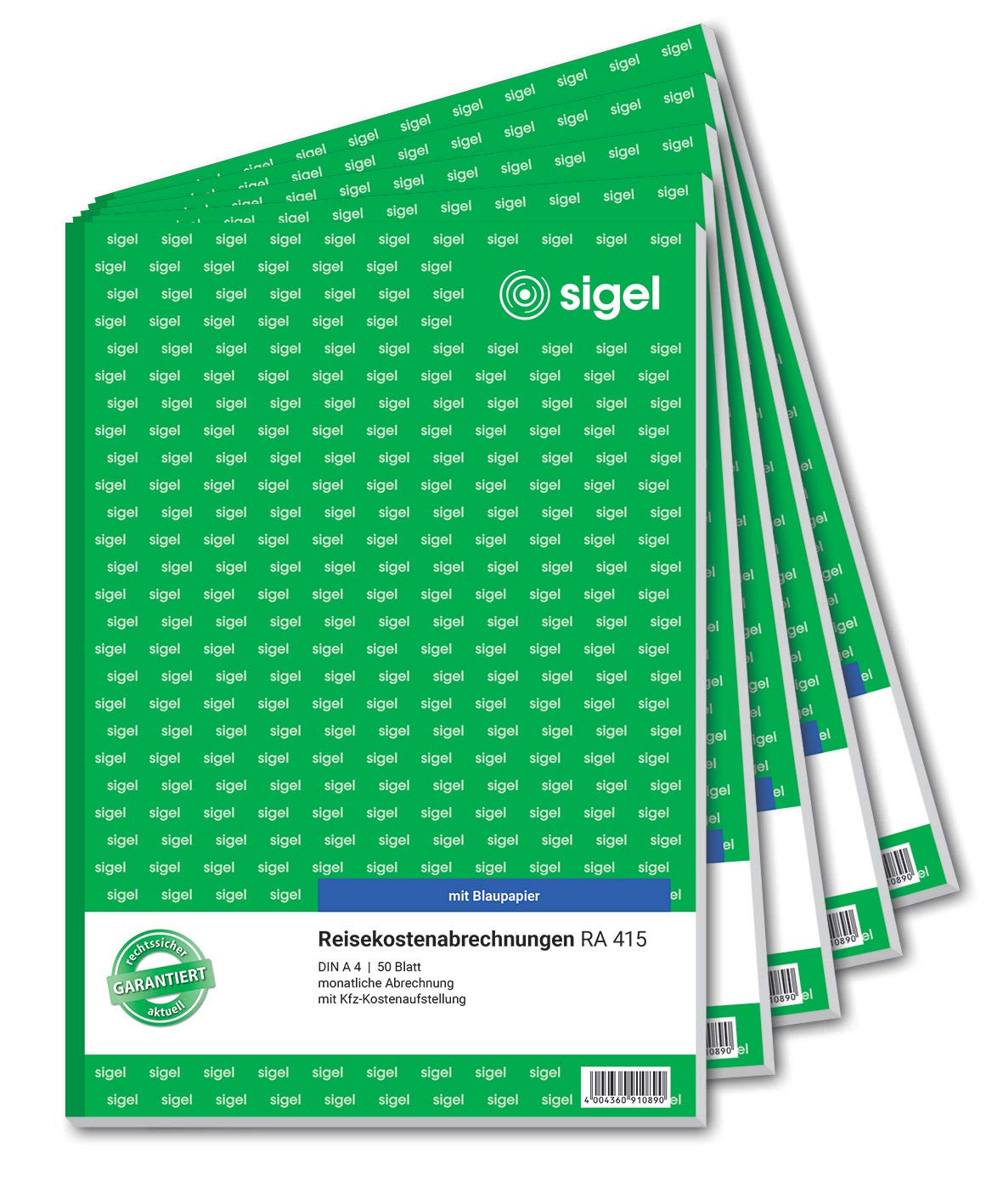 Sigel Forms – Travel Abrechnungen A4 Monthly with Blue Carbon Paper, Monthly, 50 Sheets (Pack of 5) 5 piece
