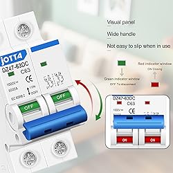 JOTTA DC Miniature Circuit Breaker,2 Poles 1000V