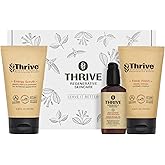 Thrive Natural Care Vacation Skin Care Set - Face Scrub, SPF30 and Face Wash - Vegan & Cruelty Free