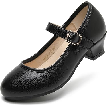 Zapatillas Sin Cordones Para Niña - Planas, De Vestir, Estilo Náutico (Color Negro, Talla 32)