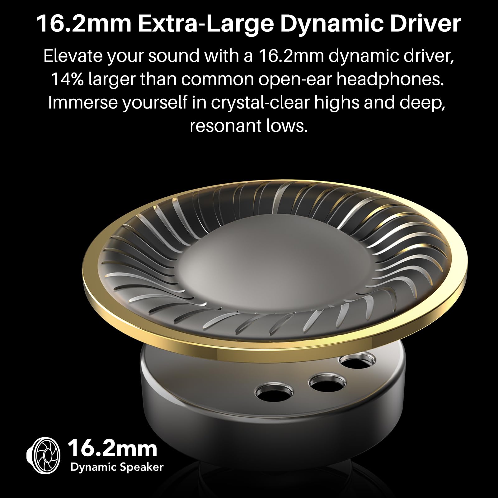 TOZO OpenEgo Open Ear Earbuds Bluetooth Headphones, 80Hrs Playtime Wireless Earbuds with Earhooks, Digital Display, 32 EQ Modes, Clear Call, Comfortable Wear, Sweat-Proof for Running Workout Black