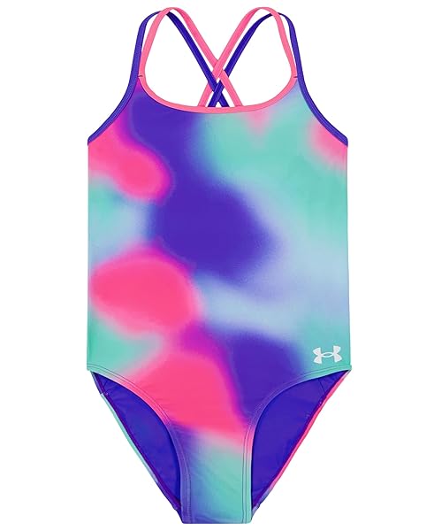 UNDER ARMOUR GIRLS’ ONE PIECE SWIMSUIT, UPF 50+...