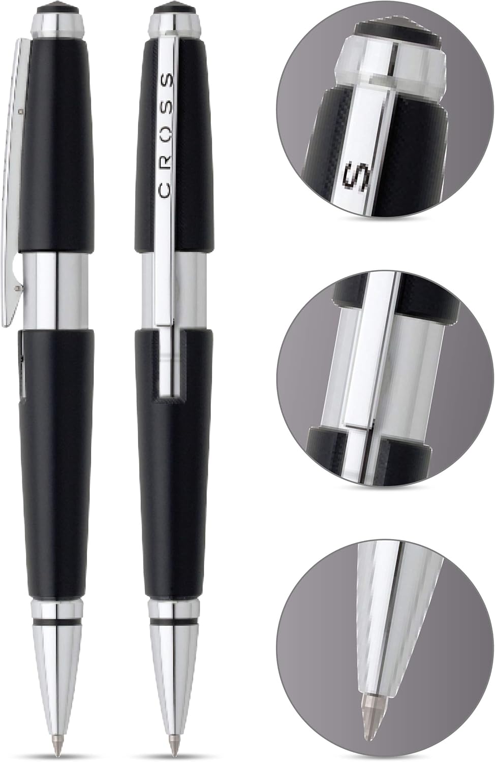 Cross Edge Jet Black Gel Rollerball Pen Item AT05552 PenWorld