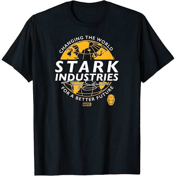 T-shirt Stark Industries | Maglietta Uomo Retrò 100% Cotone | Stampa Digitale Alta Qualità | Regular Fit GOTS - 3