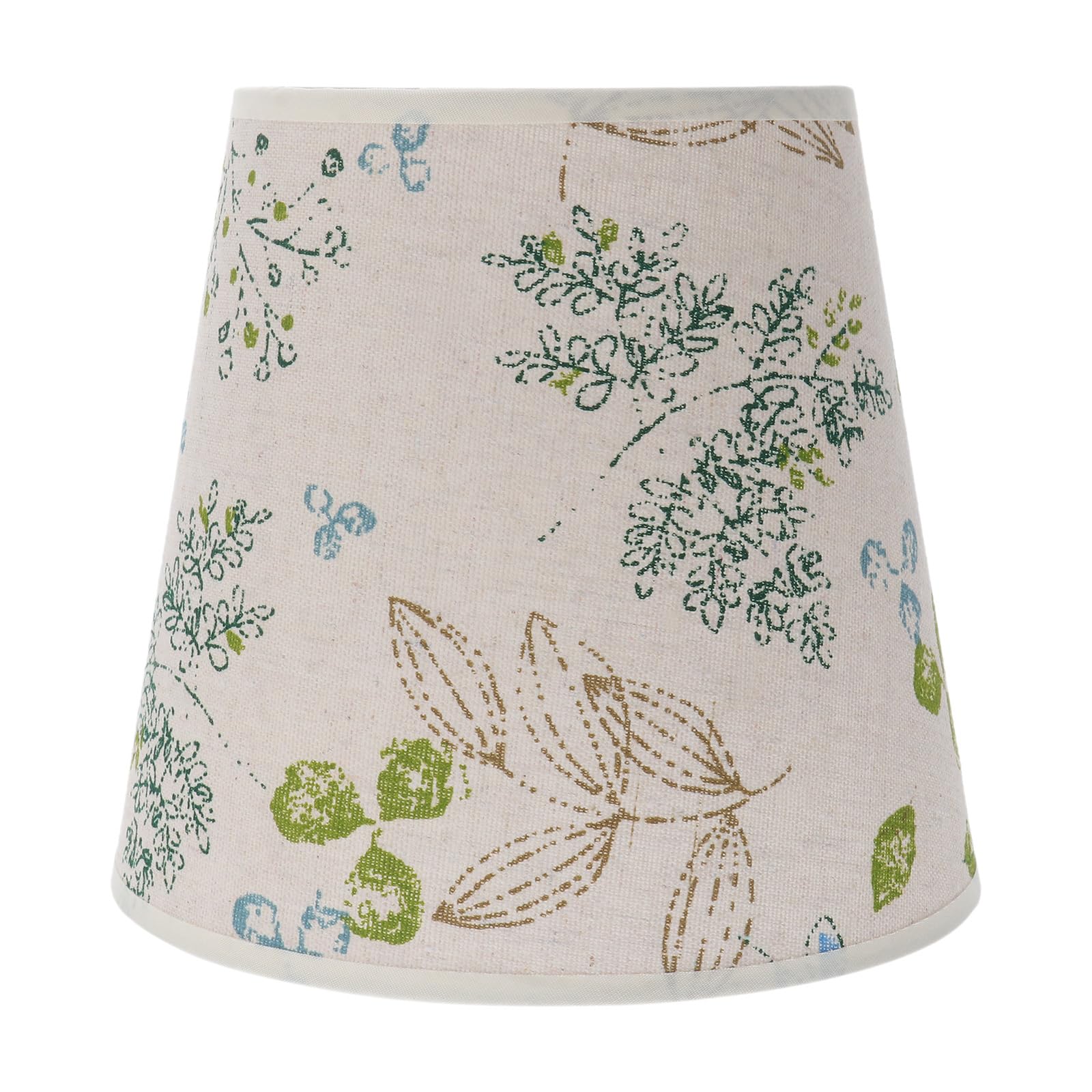Uonlytech Small Lamp Shade Barrel Bird Floral Pattern Fabric Decorative Lampshade Dust Proof Covers for Table Light Chandelier Wall Ceiling Lamp E27