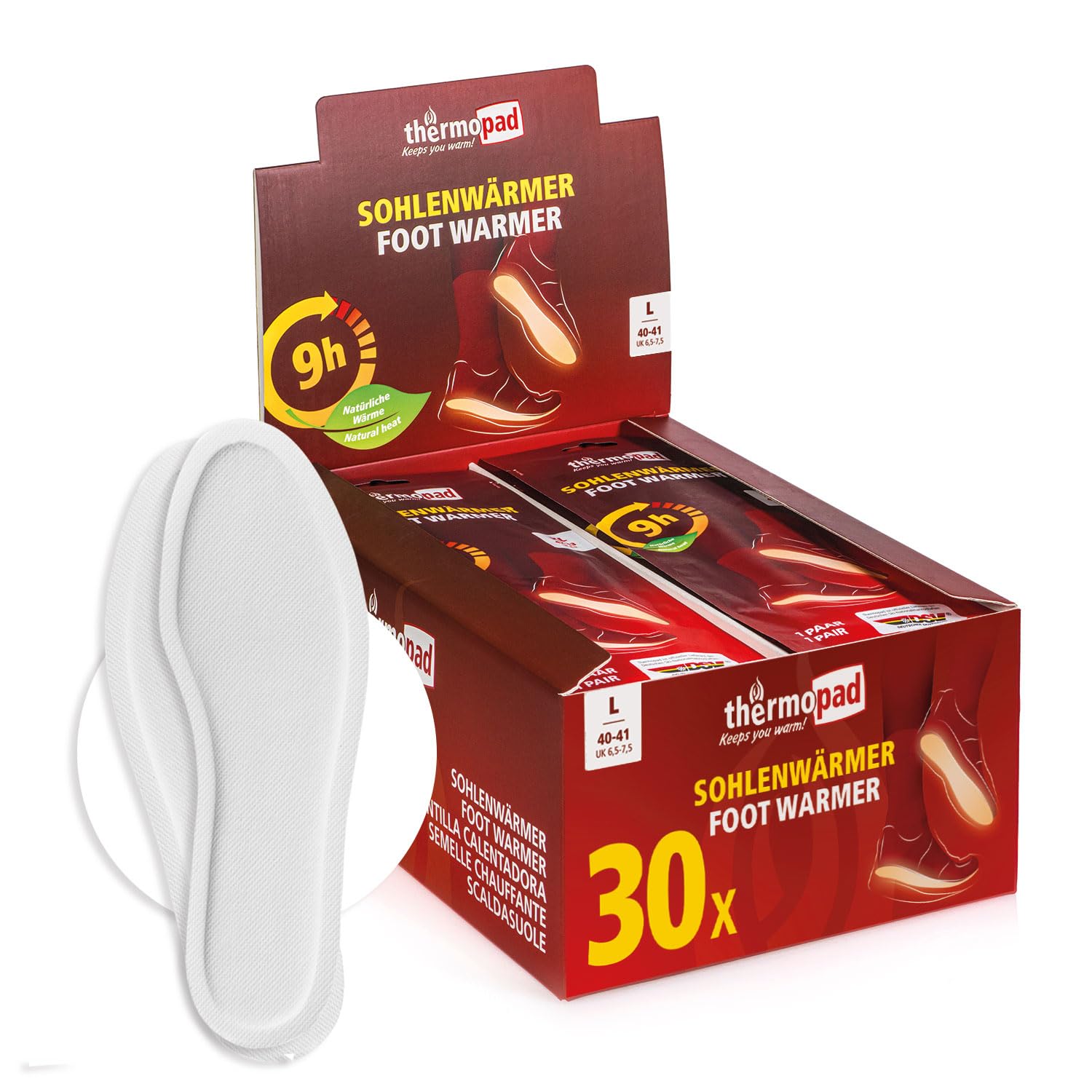 Thermopad Foot Warmers (30 foot warmer large)