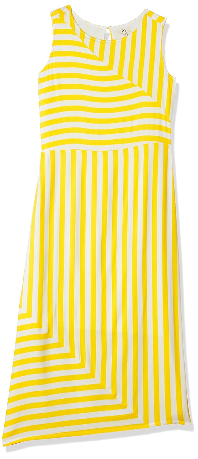 and women's a-line dress (ss17ay006drp65yel/wht10)