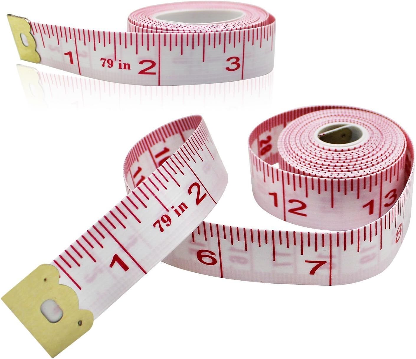 2Pack Body Measuring Ruler Sewing Tailor Tape Measure Soft Flexible - 79 inch/200cm Alliswell