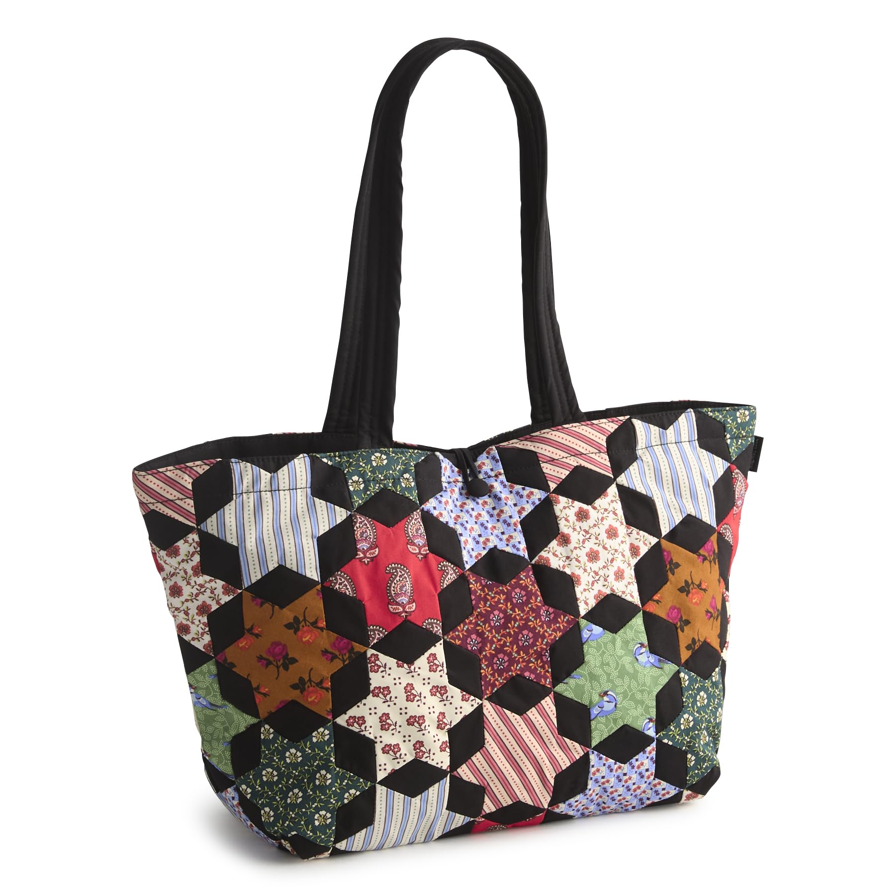 Premium Cotton Small Hathaway Tote Bag, Star Patchwork, One Size