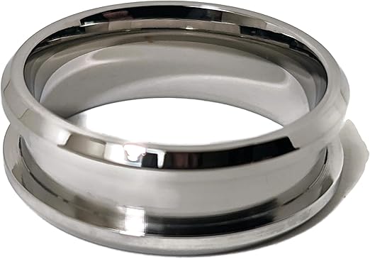 4mm Channel 8mm Wide Tungsten 8mm Silver Tungsten 4 5 Ceramic Ring Core Blank For Inlay Ring Jewelry Making Jewelry Making Kits