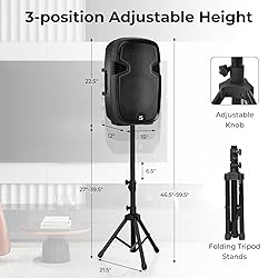 Costzon 2-Way Powered PA Speakers System Combo