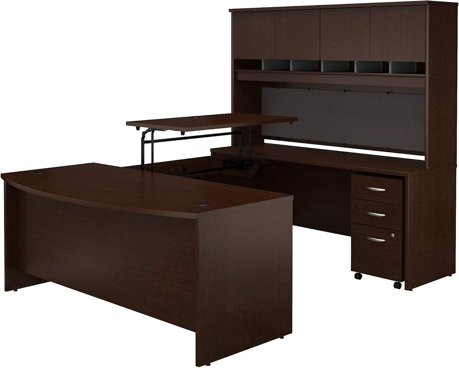 Mocha Cherry Bush Business Furniture Components 2 Drawer Mobile File Cabinet Standard Delivery Cabinets Racks Shelves Office Furniture Accessories