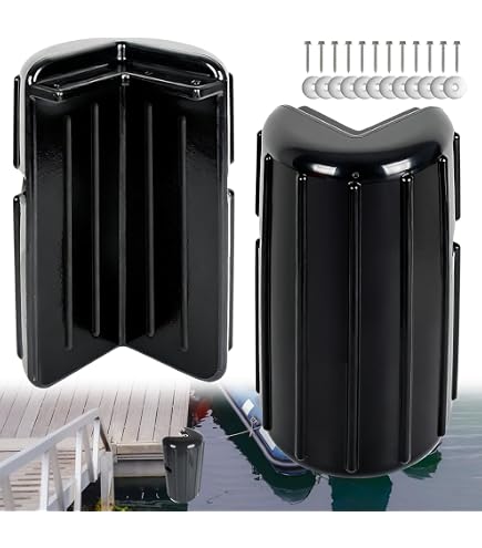 FCOUIID Lot de 2 protections d'angle en vinyle à 90 degrés pour bateau de mer, 22,9 x 22,9 x 12,7 cm (L x l x H), blanc FCOUIID Lot de 2 protections d'angle en vinyle à 90 degrés pour bateau de mer, 22,9 x 22,9 x 12,7 cm (L x l x H), blanc