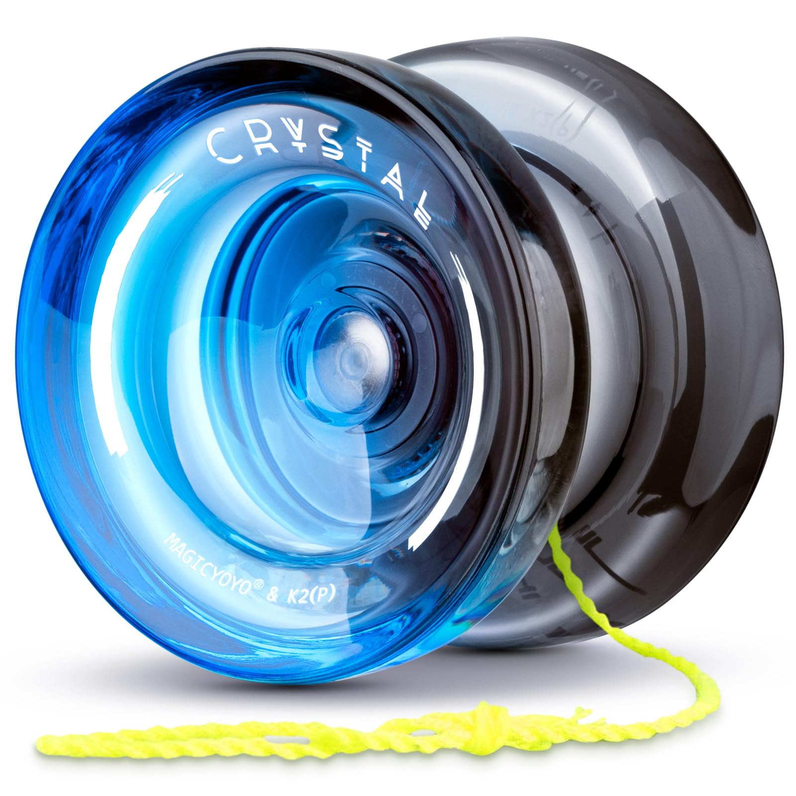 Photo 1 of MAGICYOYO K2 Crystal Yoyo for Kids 8-12, Responsive Yoyo Professional for Beginners, Plastic Dual Function Yo Yo with 12 Yoyo Strings, Yo-yos Case Bag + Yoyos Accessory Kit (Black Blue)