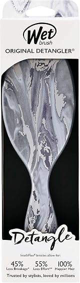 Wet Brush Original Detangler Brush Metallic Marble Silver – All Hair Types view 4