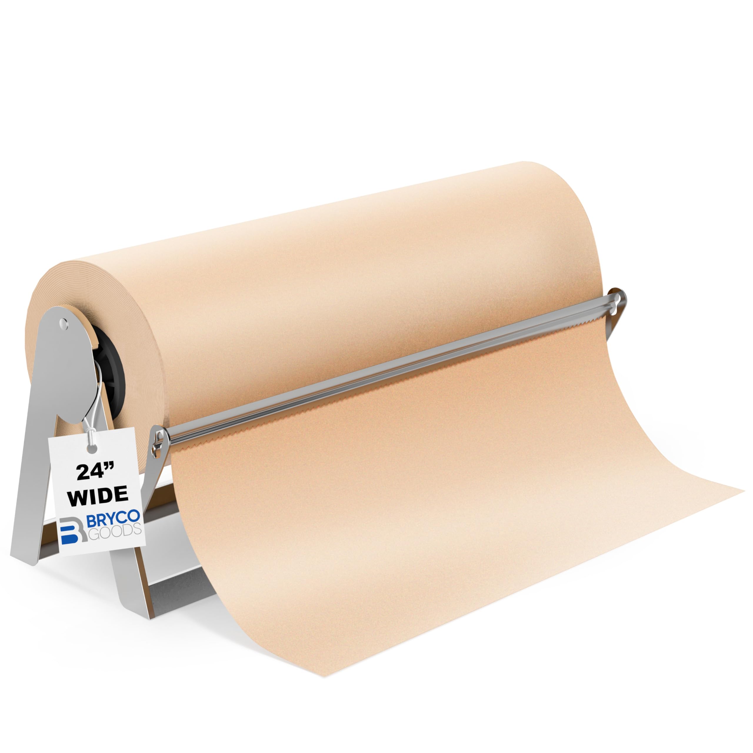 Dispenser and Cutter - 24" Roll Paper Dispenser - Butcher, Wrapping, Craft or Vinyl Paper Holder - Wall Mountable