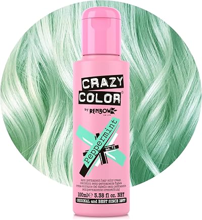 Crazy Color Peppermint Pastel Semi-Permanent Hair Dye 100ml Vegan