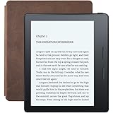 Kindle Oasis E-reader with Leather Charging Cover - Walnut, 6" High-Resolution Display (300 ppi), Wi-Fi - Includes Special Offers