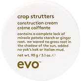 EVO Crop Strutters Medium Hold Hair Styling Cream, All Hair Types, 3.2 oz | Construction cream adds texture and separation, style control, medium shine, non-greasy, vegan, cruelty-free, gluten-free