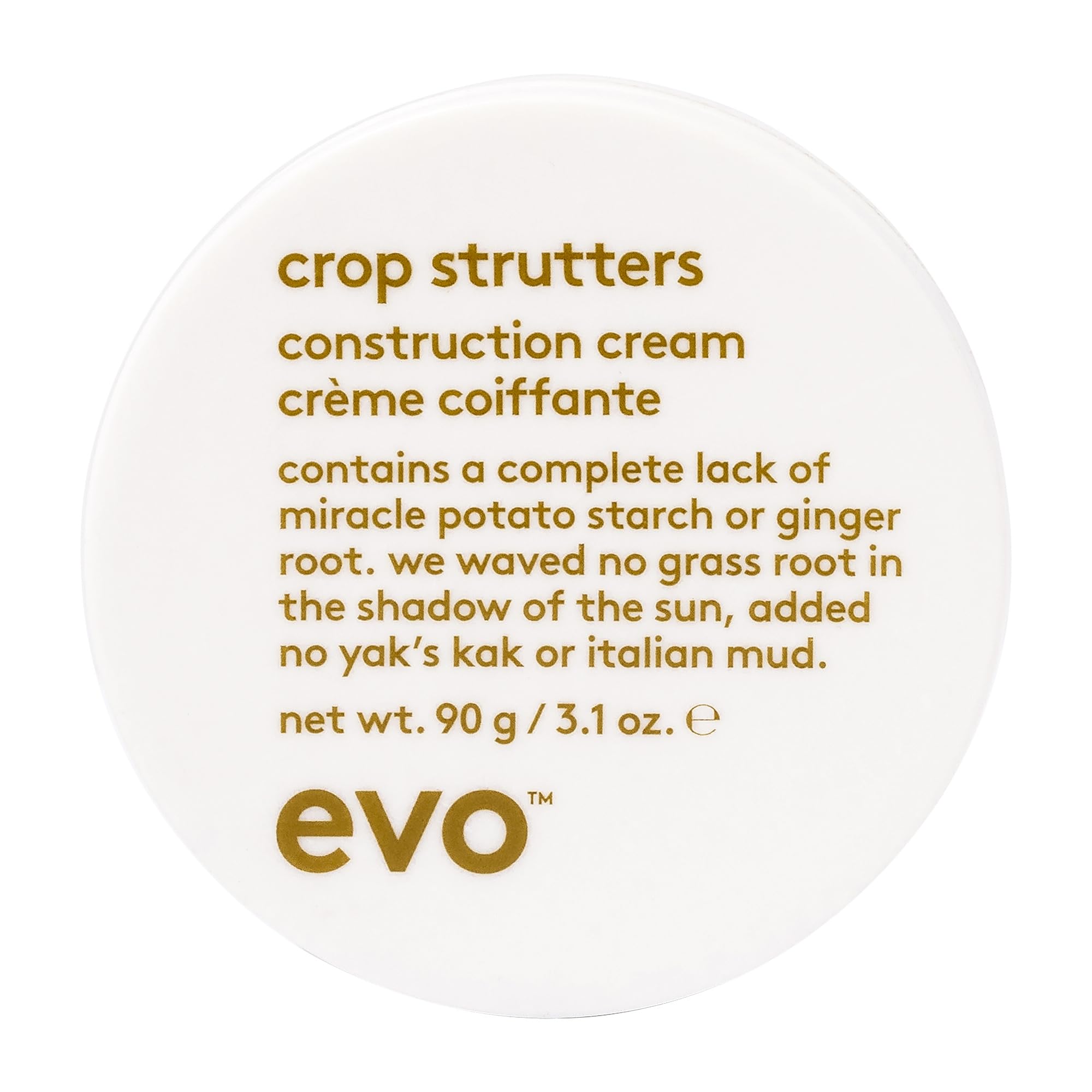 Evo Crop Strutters Hair Styling Cream for All/Short Hair - Medium Hold & Texturising Hair Product - 90g