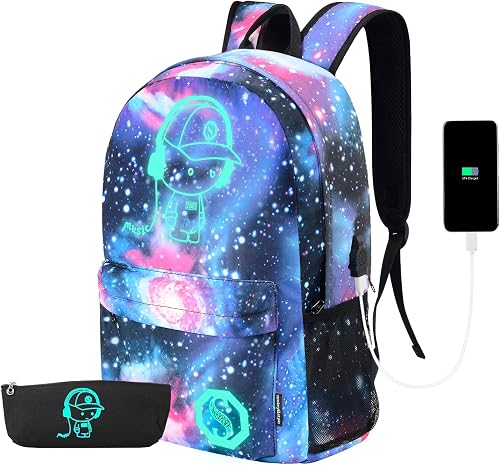 Anime Luminous Backpack with USB 
