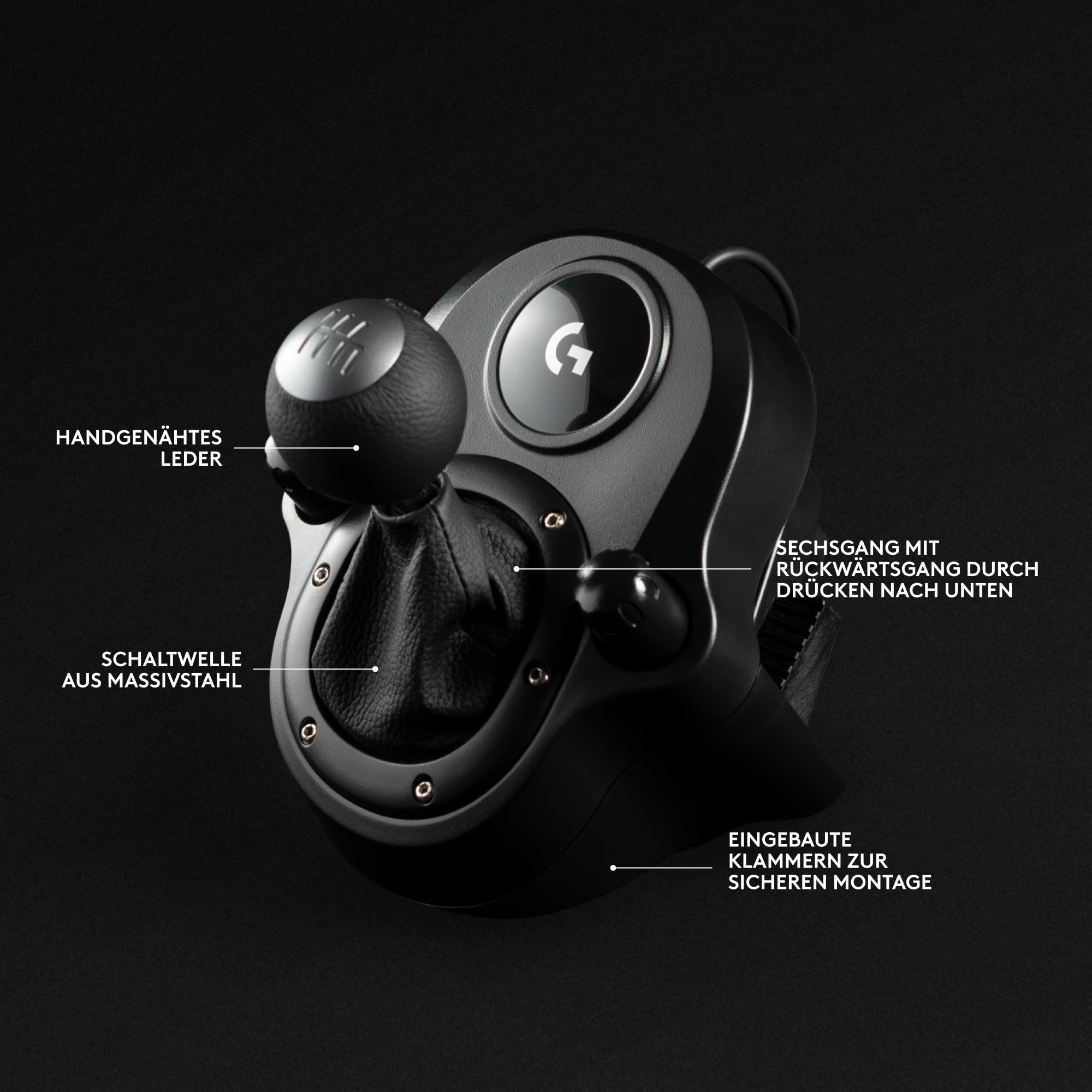 Logitech G G29 SE Driving Force Rennlenkrad und Pedale, Force Feedback, echtes Leder Driving Force Schalthebel – für PS5, PS4 und PC, Mac – Schwarz 7