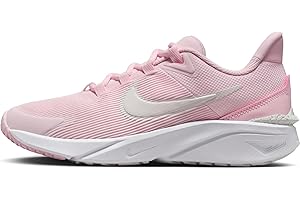 Nike Star Runner 4 Big Kids' Road Running Shoes (DX7615-602,Pink Foam/Summit White-White) Size 5, Pink, 5 Big Kid