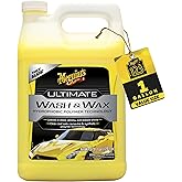 Meguiar's Ultimate Wash and Wax, Car Wash Soap and Wax Cleans & Shines in One Step, Shine & Protect with an Enhanced pH Balan
