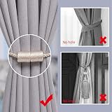 Pretty Jolly 2 Pack Magnetic Curtain Tiebacks 16 Inch Beige view 2