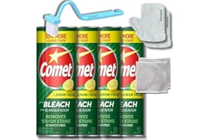 PET4HOMY Comet Lemon Fresh Scent Cleaner with Bleach, 21 oz, 4 Pack