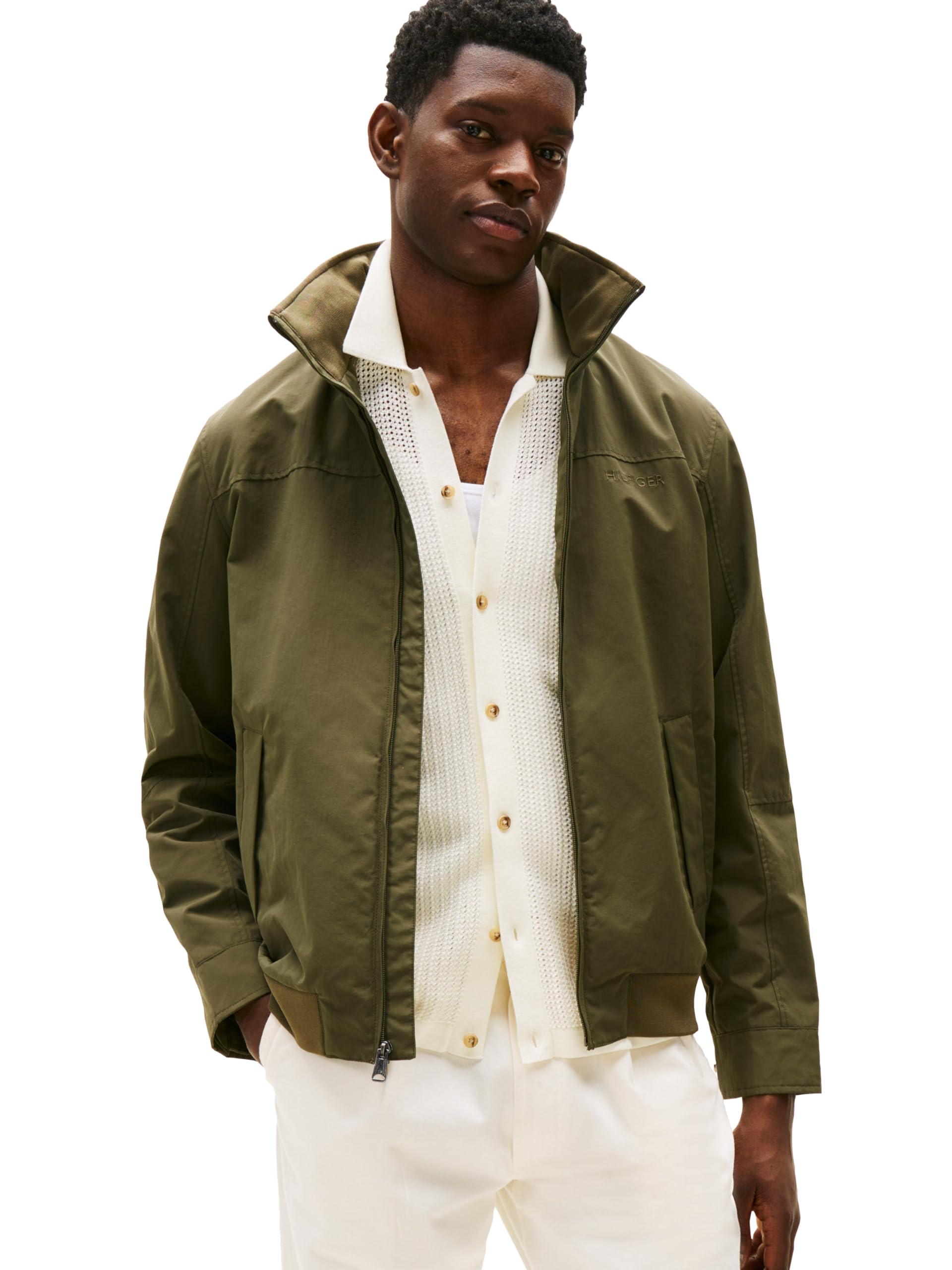 Tommy Hilfiger Men's Lightweight Waterproof Regatta Jacket, Army Green XX-Large Image