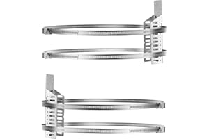 CHOWZZ 2 Set Universal Water Heater Expansion Tank Wall Mounting Bracket, 5 Gallon or 13 Inch Diameter Pole Holder, Earthquake Straps for Nitrogen or Propane Tank