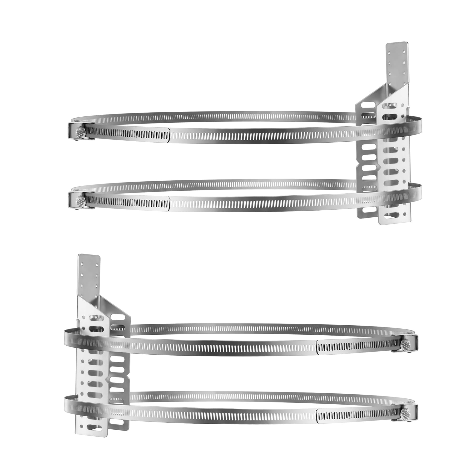 Photo 1 of 2 Set Universal Water Heater Expansion Tank Wall Mounting Bracket, 5 Gallon or 13 Inch Diameter Pole Holder, Earthquake Straps for Nitrogen or Propane Tank