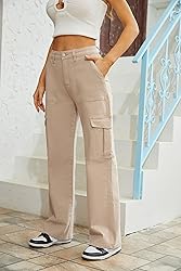 QYANGG High Waist Cargo Pants Women Stretch Baggy