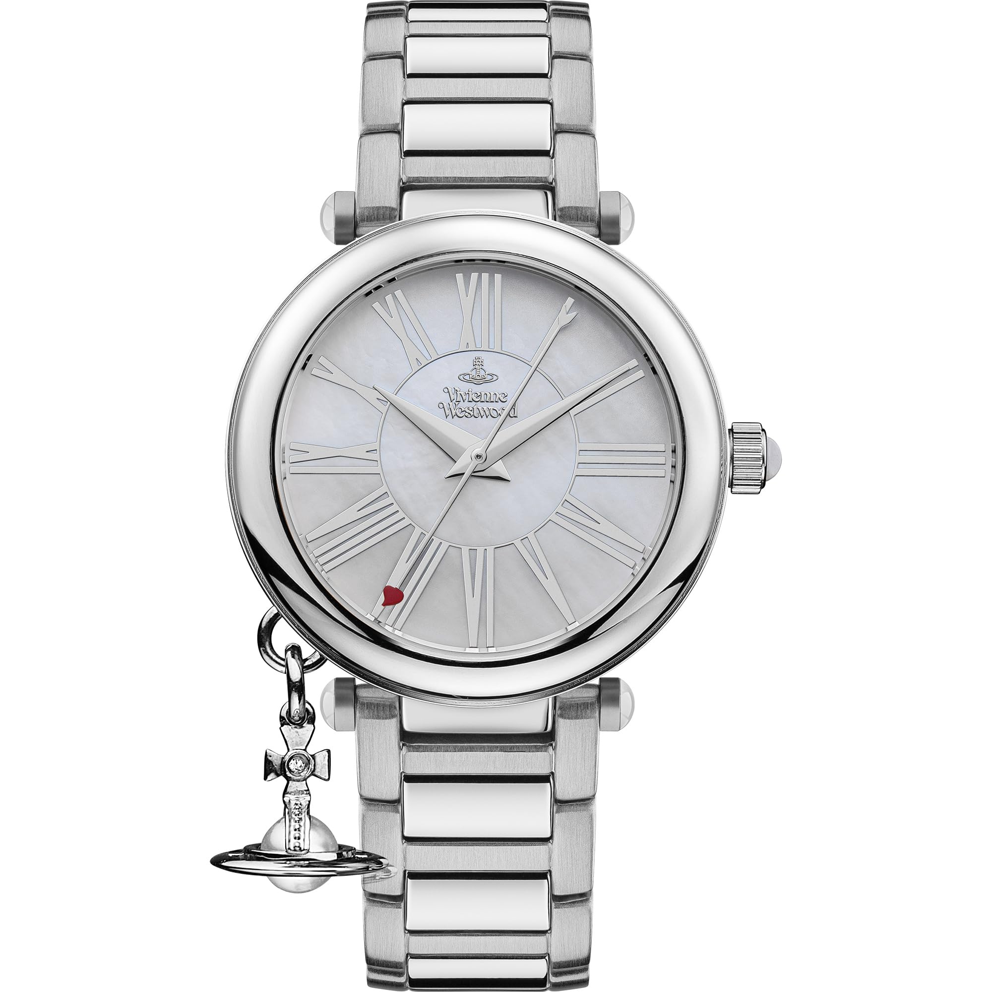 Vivienne Westwood Women's Quartz Watch with Mother of Pearl Dial Analogue Display and Silver Metal Bracelet VV006PSLSL