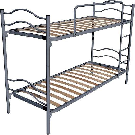 Litera desmontable plateada, con somier de láminas, 80 x 190 cm: Amazon