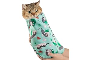 Paw Legend 27.6" Cat Wrap for Grooming Cat Wrap for Cutting Nails Cat Restraint for Nail Clipping Self Adhesive Blanket Restraint Cloth for Cats Within 15lbs